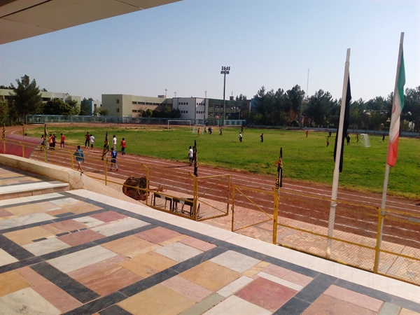 احیاء زمین چمن مجموعه ورزشی 22 بهمن 