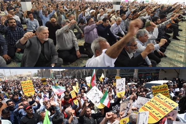 خروش دانشگاهیان دانشگاه سیستان و بلوچستان در نماز جمعه  و راهپیمایی  جمعه خشم و نصر