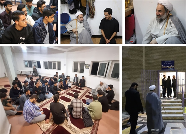 حضور غیررسمی آیت‌الله محامی در خوابگاه دانشگاه سیستان و بلوچستان و گفت‌وگوی صمیمی با دانشجویان