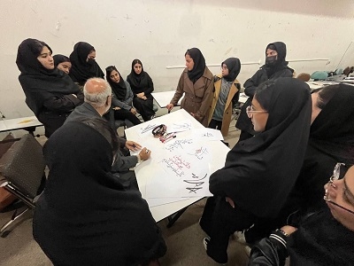 کارگاه دکتر حبیب ا.. کاظم نژادی با عنوان طراحی حروف و خوشنویسی به مناسبت هفته پژوهش