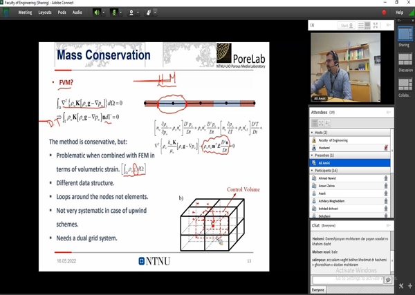 برکزاری سخنرانی بین المللی توسط آقای دکتر سیدعلی قریشیان از دانشگاه علم و فناوری نروژ