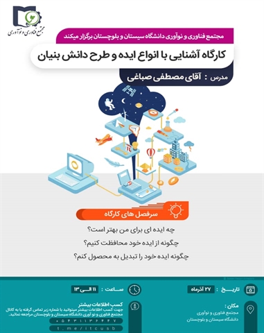 کارگاه آشنایی با انواع ایده و طرح دانش بنیان
