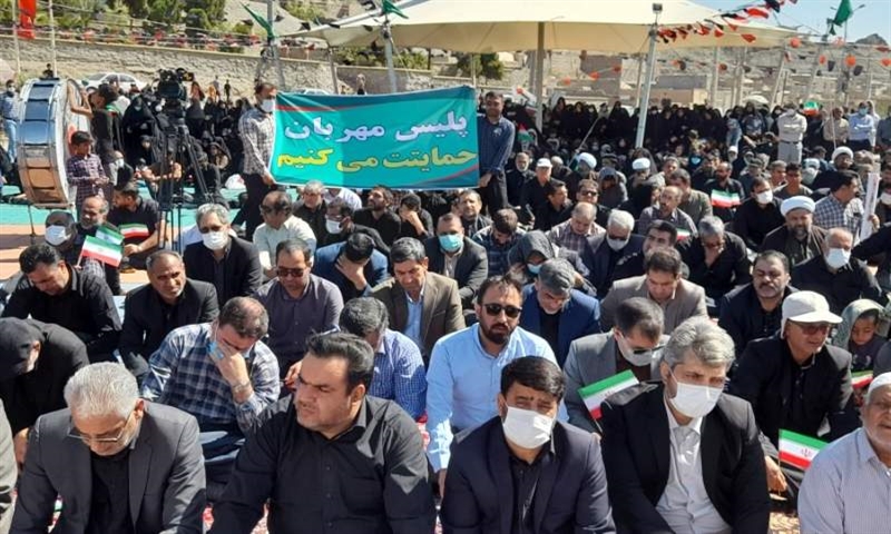 حضور هیأت رئیسه و جمعی از دانشگاهیان در تجمع امت رسول الله(ص) 